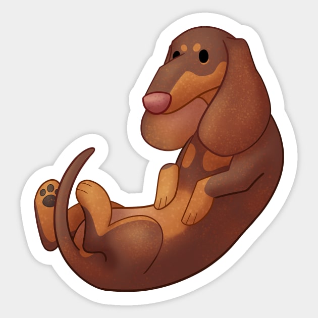 Cozy Dachshund Sticker by Phoenix Baldwin